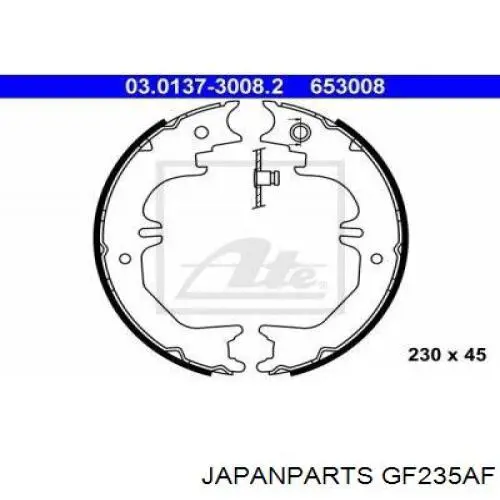 Купить GF235AF Japan Parts Колодки ручника/стояночного тормоза