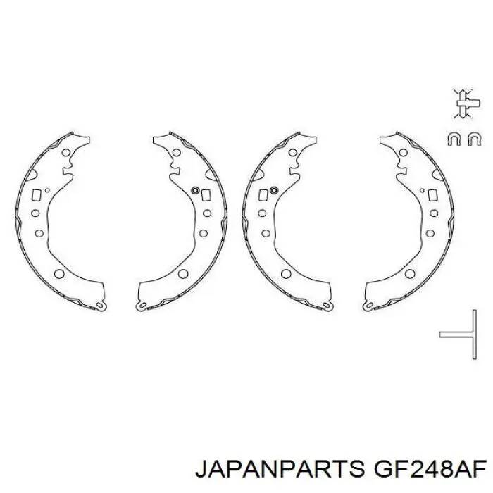 Тормоза рабочие задние ножные и тормозные барабаны Japan Parts GF248AF цена, от 24.18 USD