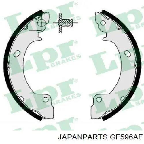 Задние барабанные колодки GF596AF Japan Parts