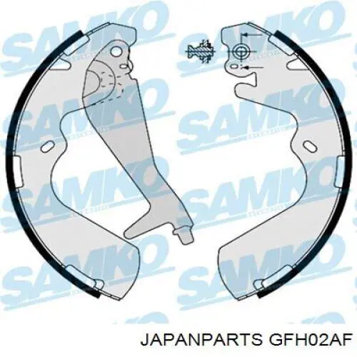 Задние барабанные колодки GFH02AF Japan Parts