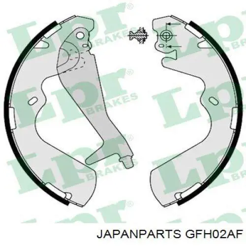 Купить GFH02AF Japan Parts Задние барабанные тормозные колодки