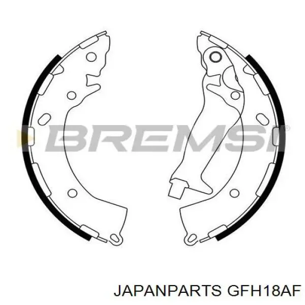 Купить GFH18AF Japan Parts Задние барабанные тормозные колодки