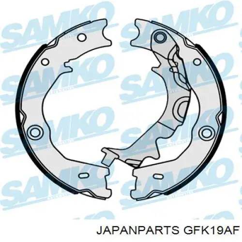 GFK19AF Japan Parts колодки ручника (стояночного тормоза)