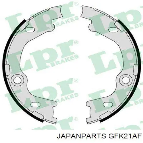 GFK21AF Japan Parts колодки ручника (стояночного тормоза)