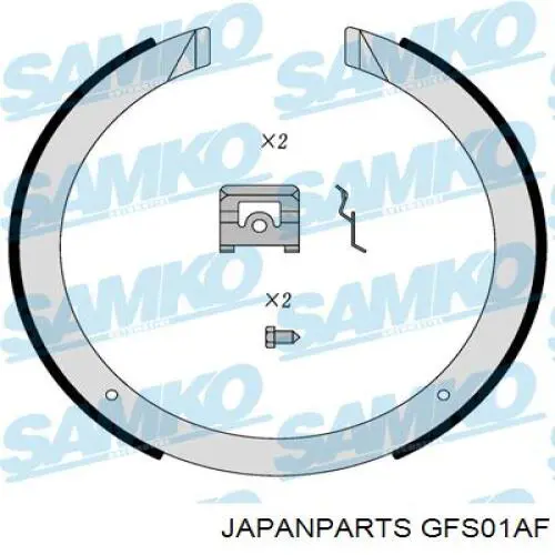 Тормозные колодки стояночного тормоза Japan Parts GFS01AF цена, от 29.46 USD