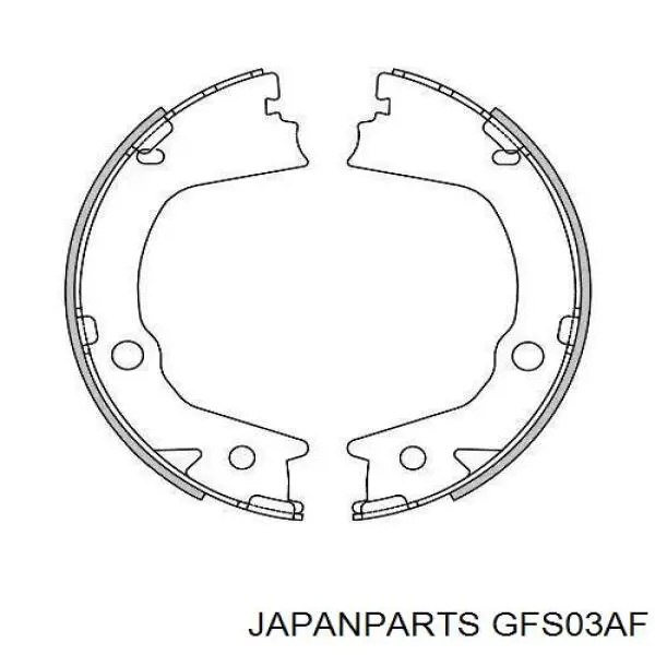 GFS03AF Japan Parts колодки ручника (стояночного тормоза)