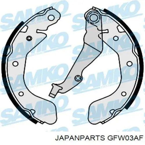 Купить GFW03AF Japan Parts Задние барабанные тормозные колодки