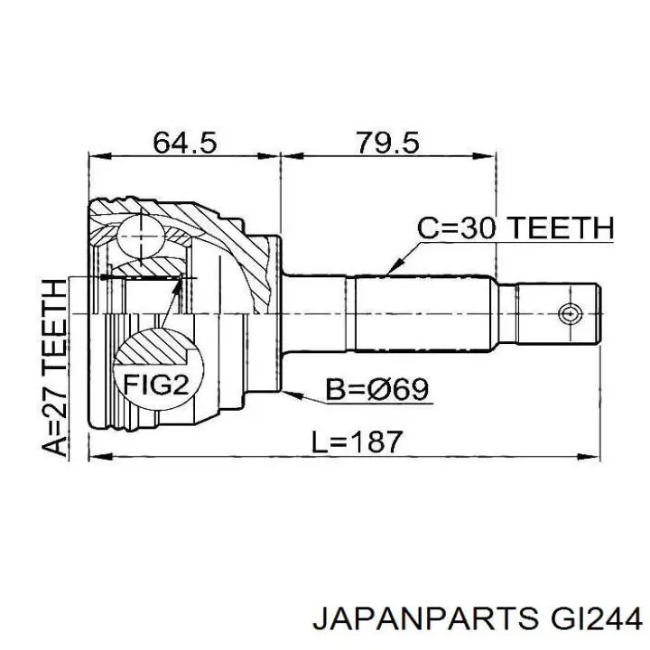 GI244 Japan Parts Наружная граната