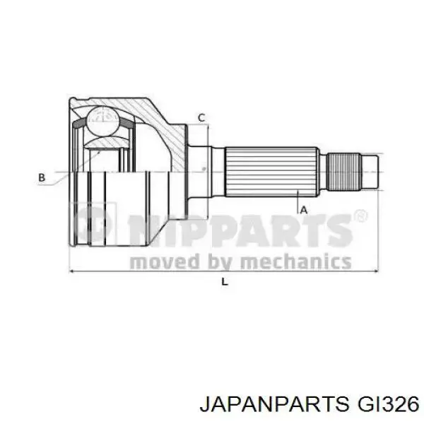 ШРУС наружный передний GI326 Japan Parts