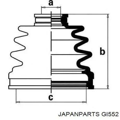 ШРУС наружный передний GI552 Japan Parts