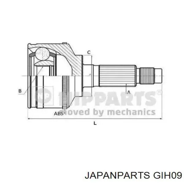 GI-H09 Japan Parts шрус наружный передний