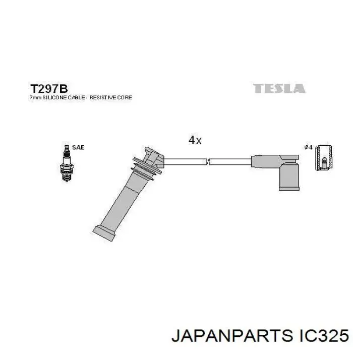 Купить IC325 Japan Parts Провода высокого напряжения