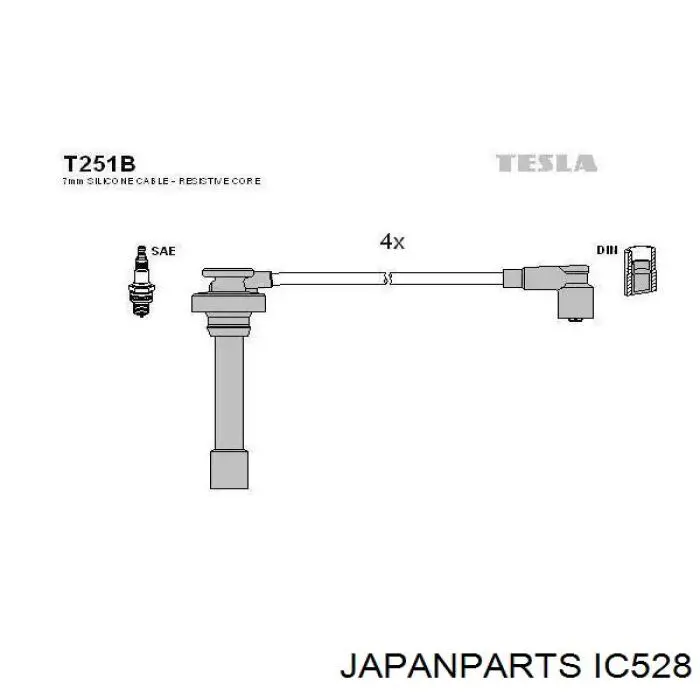Высоковольтные провода IC528 Japan Parts