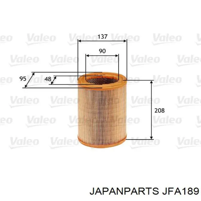 Элемент воздушного фильтра Japan Parts JFA189 цена, от 4.01 USD