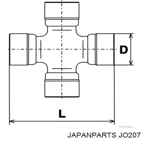Купить JO207 Japan Parts Крестовина карданного вала заднего