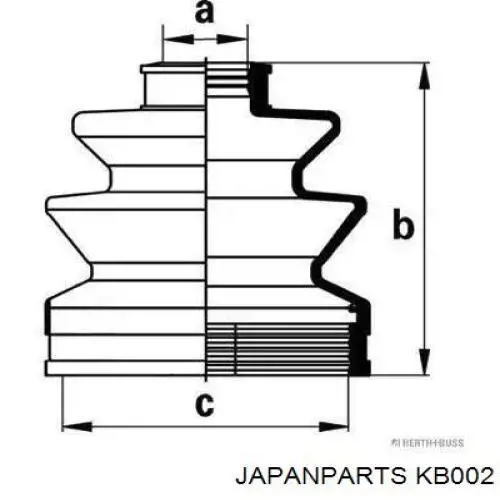 Купить KB002 Japan Parts Пыльник гранаты наружный, передний