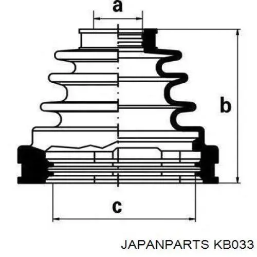 Пыльник ШРУСа наружный KB033 Japan Parts