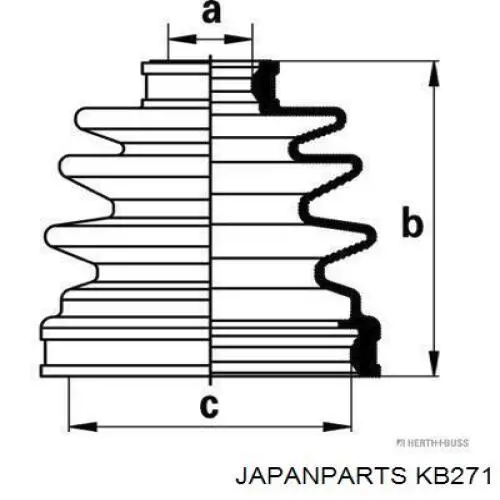 Пыльник ШРУСа внутренний KB271 Japan Parts