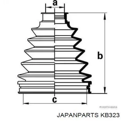 Купить KB323 Japan Parts Пыльник гранаты наружный, передний
