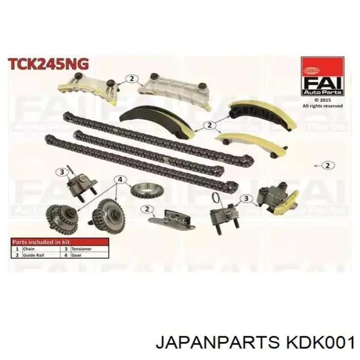 Cadena de distribución KDK001 Japan Parts