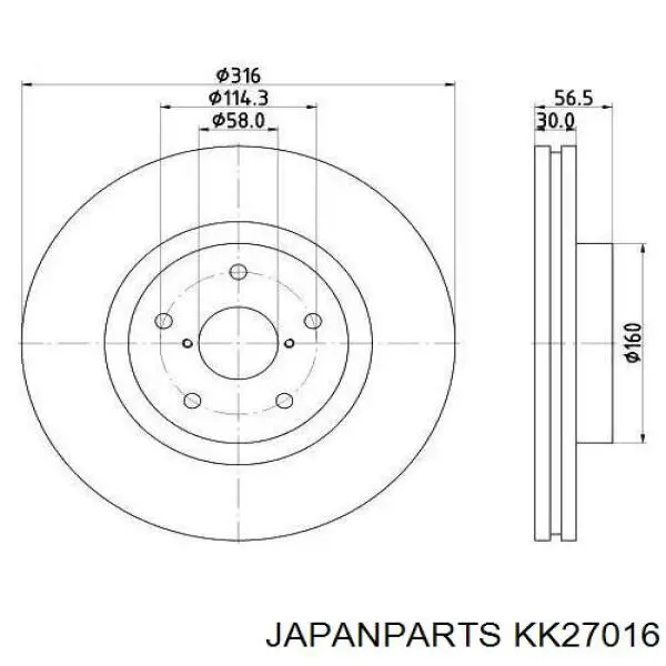 KK27016 Japan Parts Ступица задняя