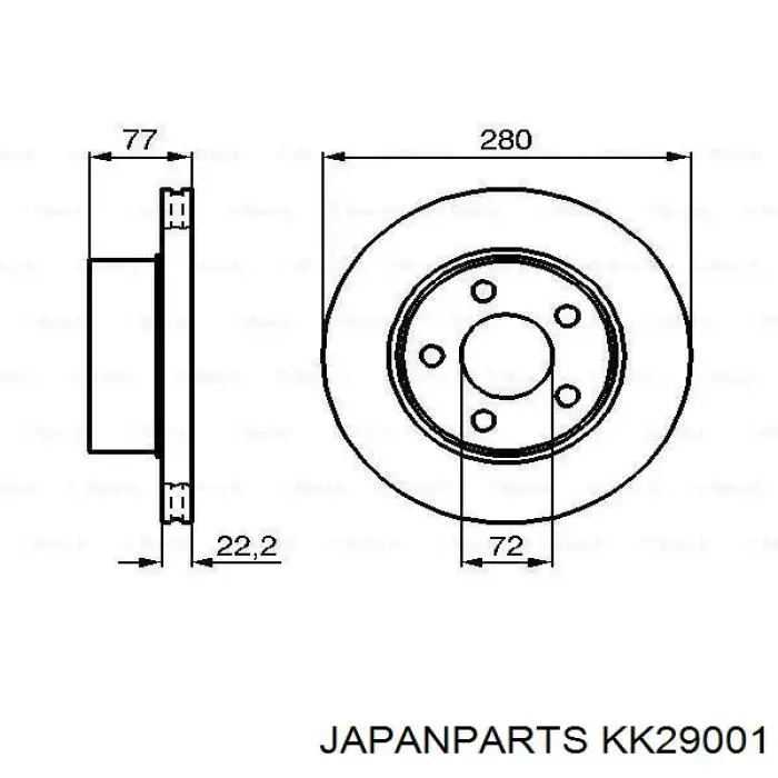 Подшипник полуоси заднего моста внешний Japan Parts KK29001 цена, от 11.17 USD