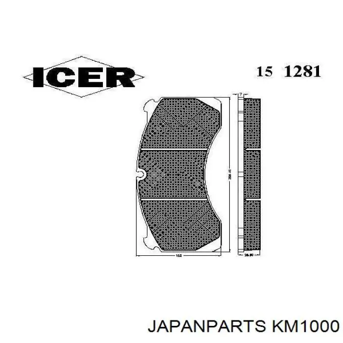 Комплект прокладок двигателя KM1000 Japan Parts