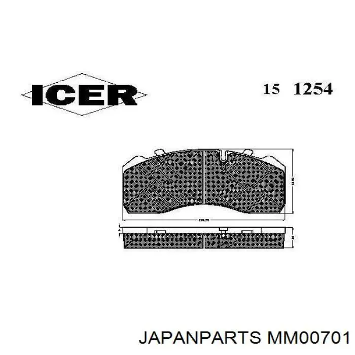 Купить MM00701 Japan Parts Амортизатор задней подвески
