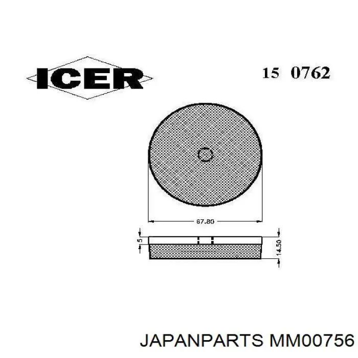 Амортизаторы передние Japan Parts MM00756