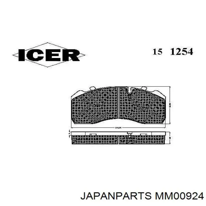 Амортизатор подвески передний левый Japan Parts MM00924 цена, от 46.19 USD