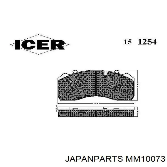 Задний амортизатор Japan Parts MM10073
