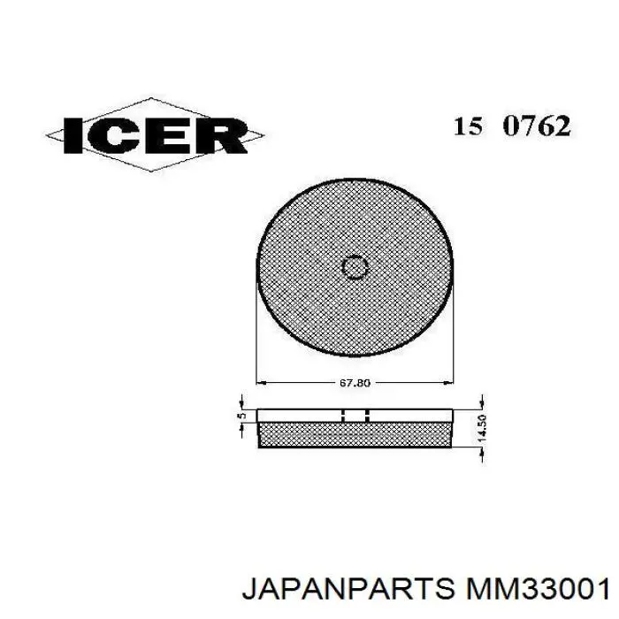 Амортизатор подвески передний левый Japan Parts MM33001 цена, от 49.66 USD