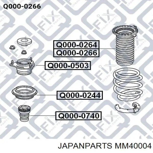 Купить MM40004 Japan Parts Амортизатор передней подвески
