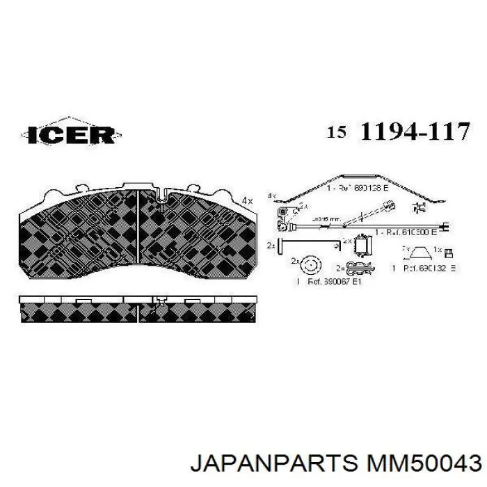 Амортизатор задний MM50043 Japan Parts