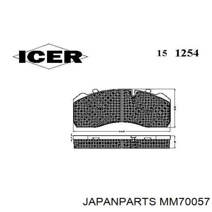 Купить MM70057 Japan Parts Амортизатор подвески передний левый