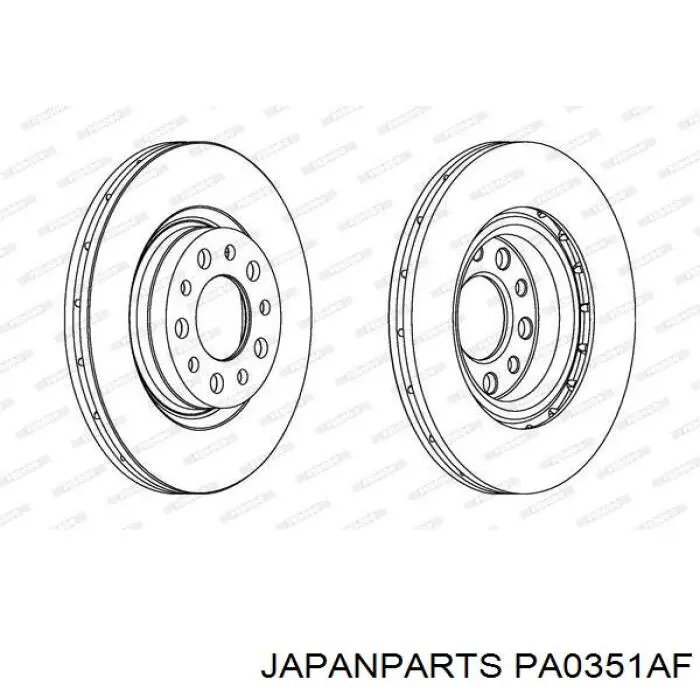 Колодки Japan Parts PA0351AF цена, от 25.97 USD