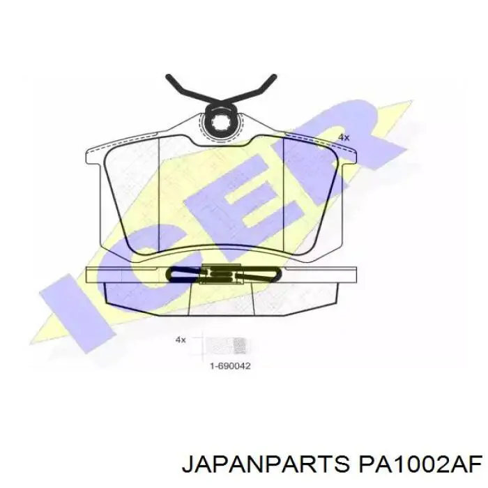 Колодки Japan Parts PA1002AF цена, от 16.46 USD