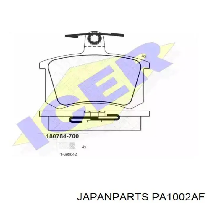 PA1002AF Japan Parts Колодки передние