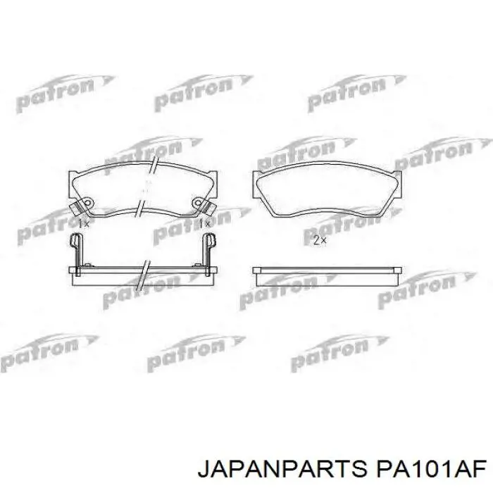 Тормозные колодки Japan Parts PA101AF