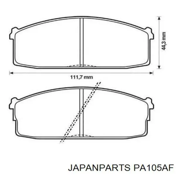 Колодки Japan Parts PA105AF цена, от 12.29 USD