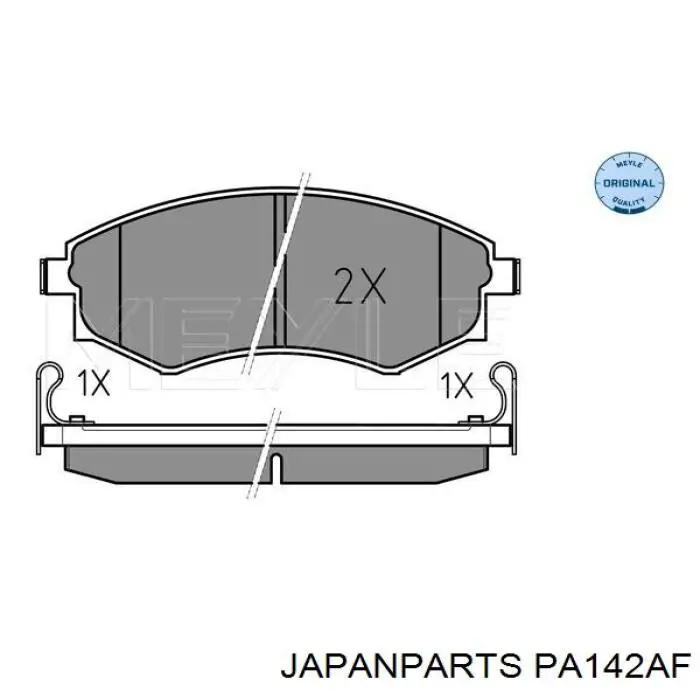 Колодки Japan Parts PA142AF цена, от 43.63 USD