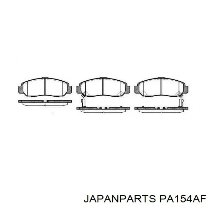 Колодки гальмівні передні, дискові PA154AF Japan Parts