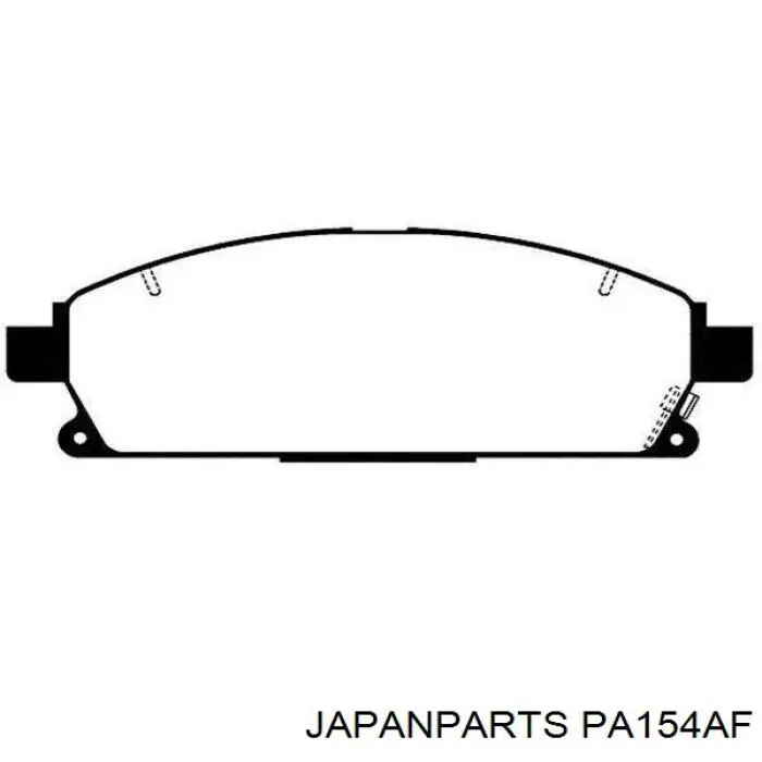 Колодки гальмівні передні, дискові PA154AF Japan Parts