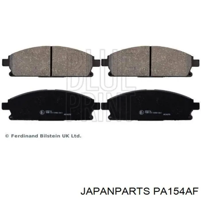 Колодки гальмівні передні, дискові PA154AF Japan Parts