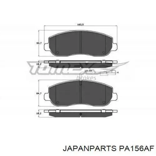 Тормозные колодки Japan Parts PA156AF