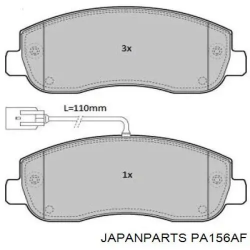 Колодки Japan Parts PA156AF цена, от 18.08 USD
