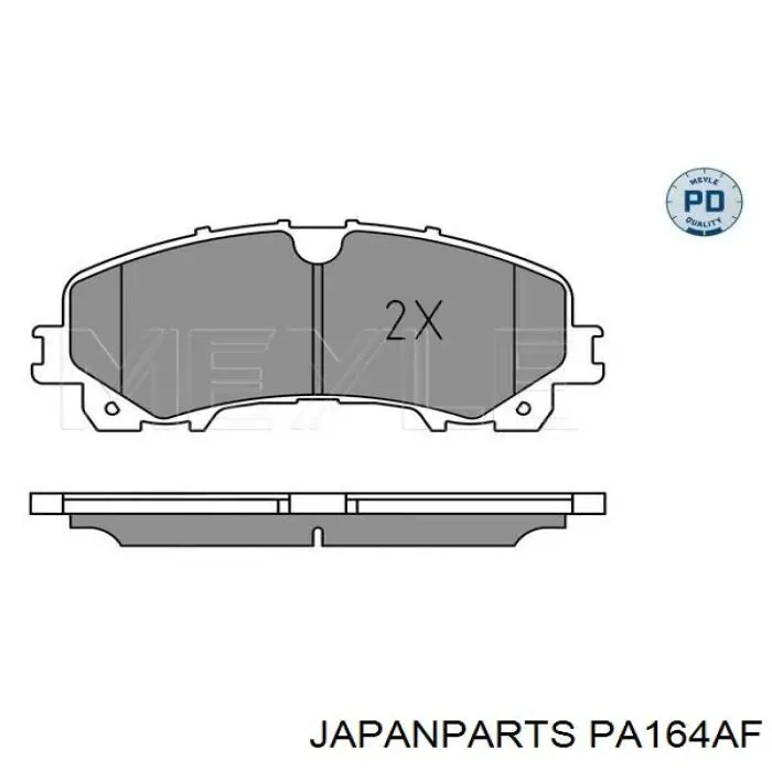 Колодки Japan Parts PA164AF цена, от 23.35 USD