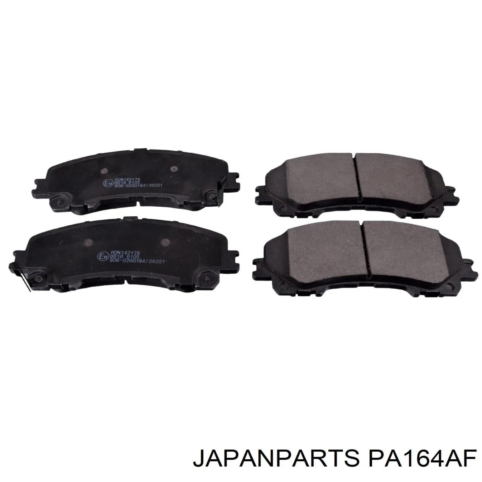 PA164AF Japan Parts колодки тормозные передние дисковые