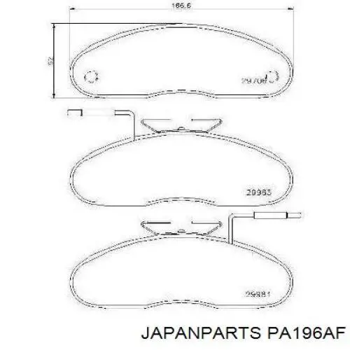 Тормозные колодки Japan Parts PA196AF