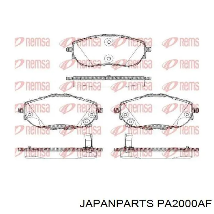 Колодки Japan Parts PA2000AF цена, от 18.26 USD
